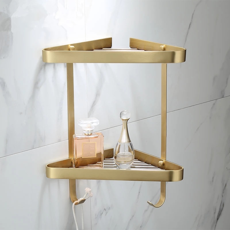 Bathroom Shelf in Brass