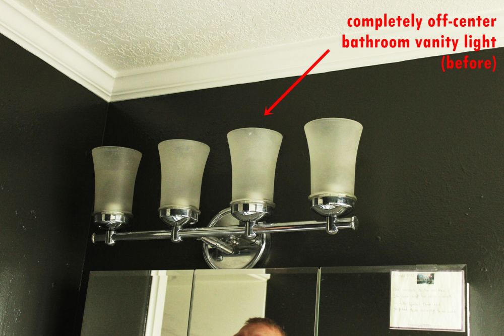 Off Center Bathroom Light Fixture