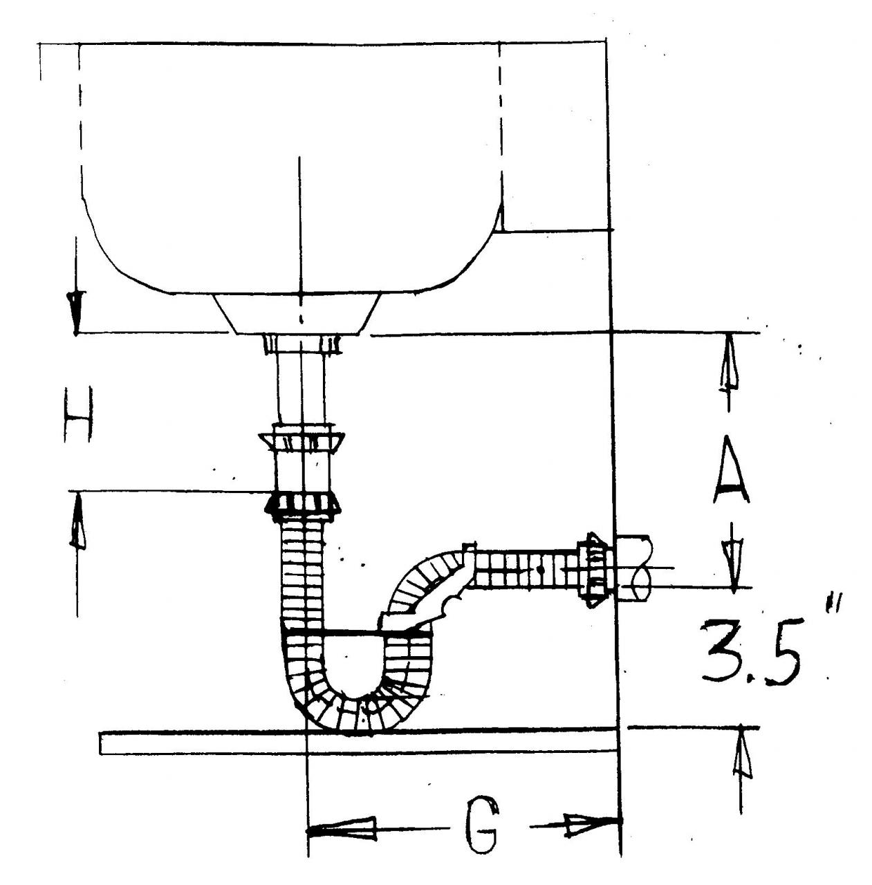 Bathroom Sink P Trap Dimensions
