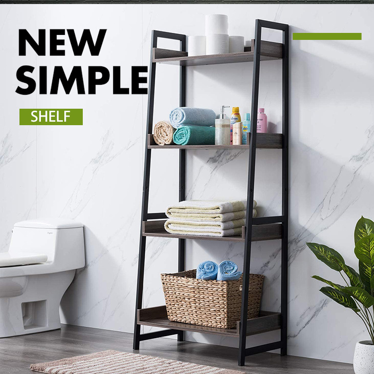 Industrial Bathroom Ladder Shelf