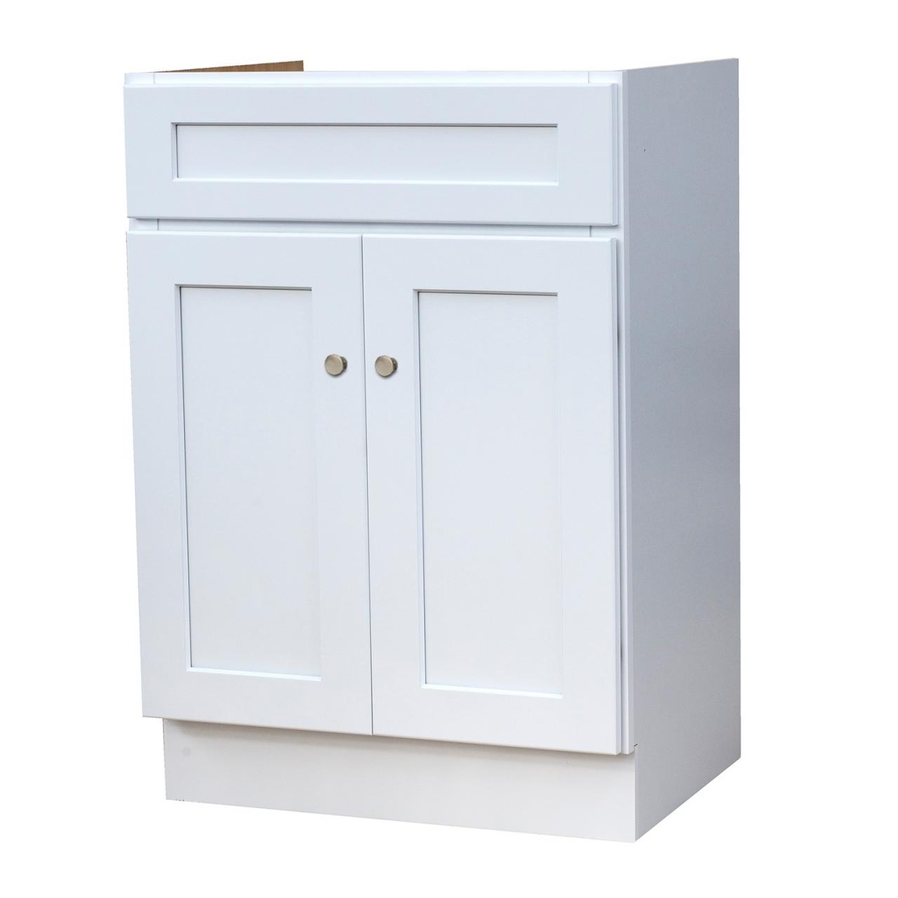 Tall White Shaker Style Bathroom Cabinet