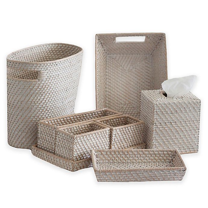 White Wicker Bathroom Accessories
