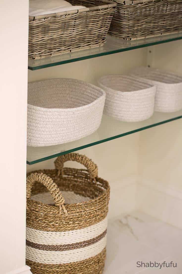 Bathroom Shelves for Baskets