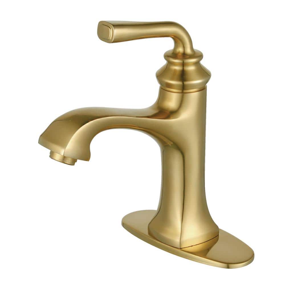 Polished Brass Bathroom Faucets Single Handle