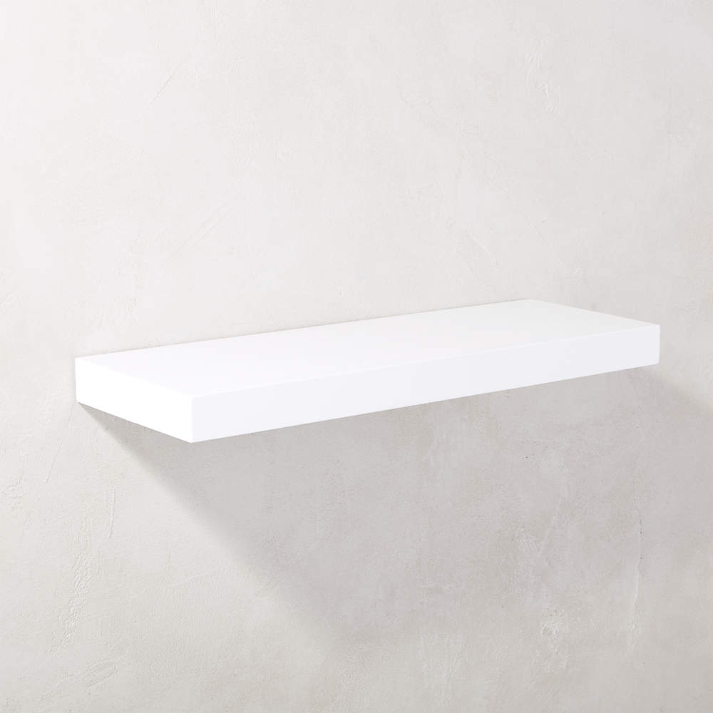 White Gloss Bathroom Floating Shelf