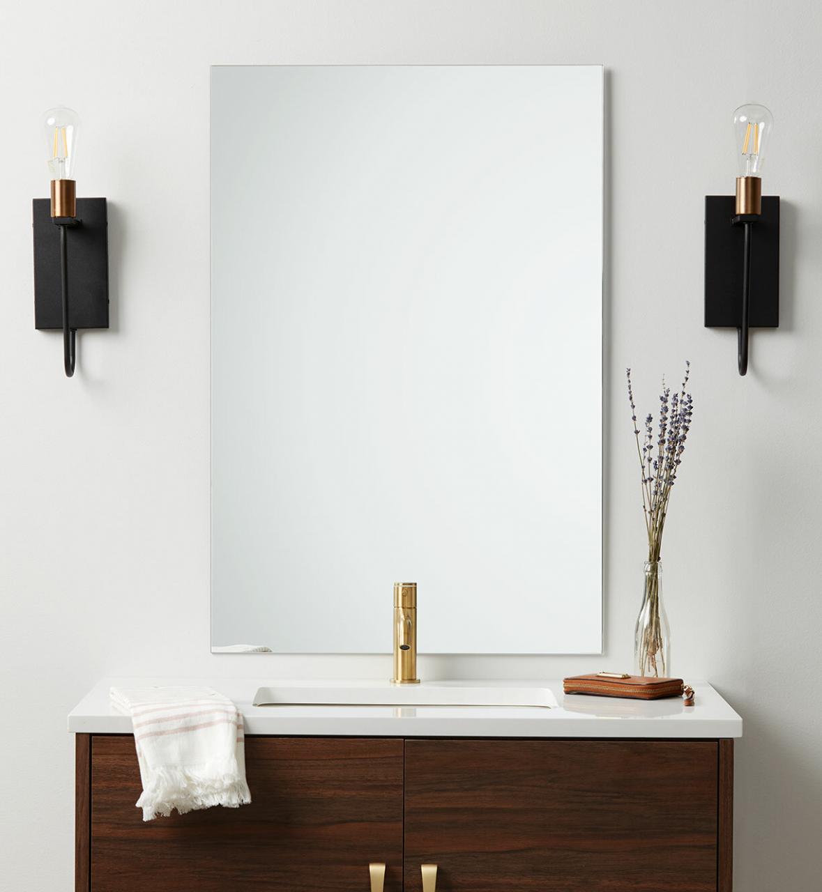 Modern Frameless Bathroom Mirrors