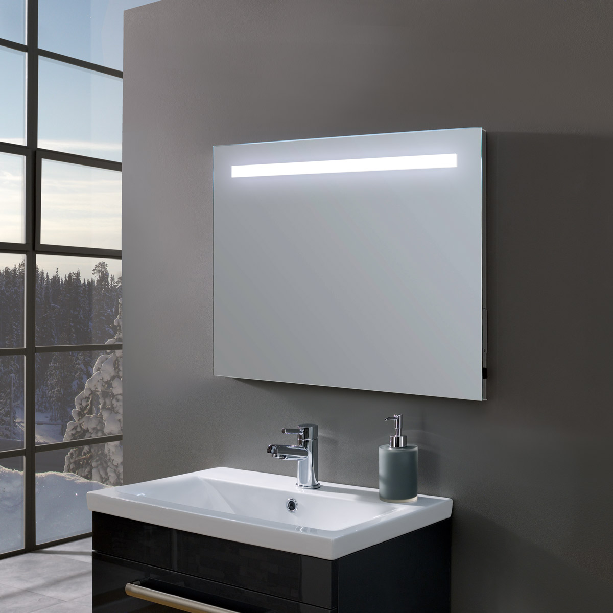 Bathroom Mirror With Battery Led Lights
