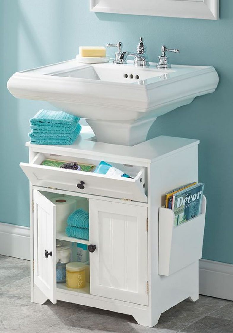 Bathroom Storage Solutions With Pedestal Sink