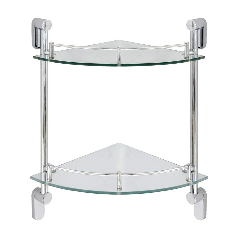 Bathroom Corner Shelves Glass Chrome