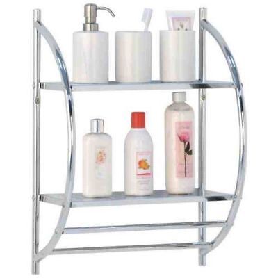 Wall Mounted Bathroom Shelf Unit Towel Rail Rack