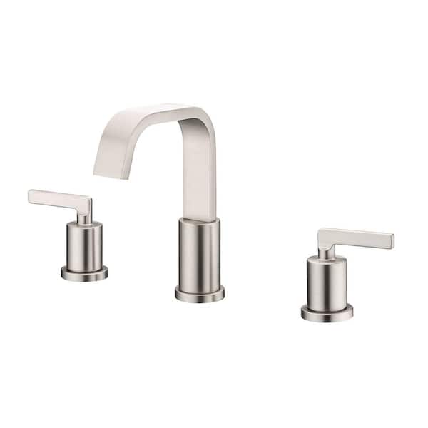 Modern Brushed Nickel Bathroom Faucet